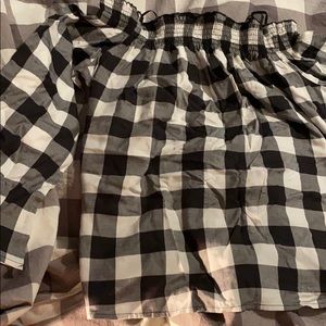 Mixed Threads Off The Shoulder Shirt